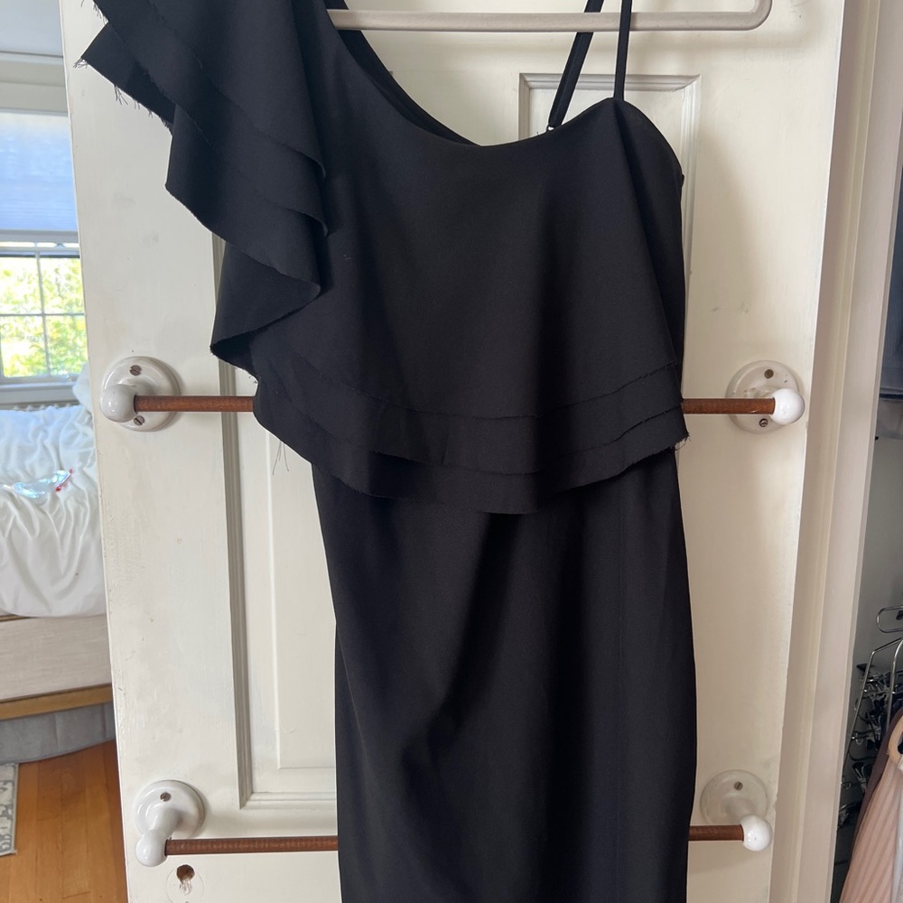 bishop + young Black One-Shoulder Dress